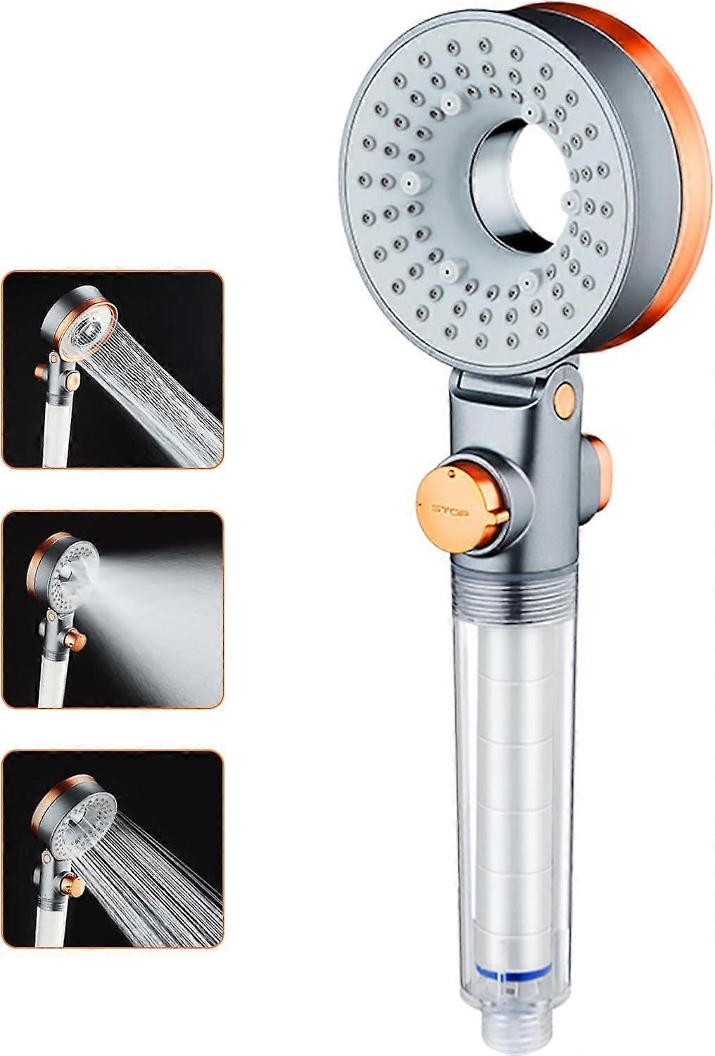 Water Saving Anti-Limescale Shower Head with Filter, 3 Modes SPA - Image 1