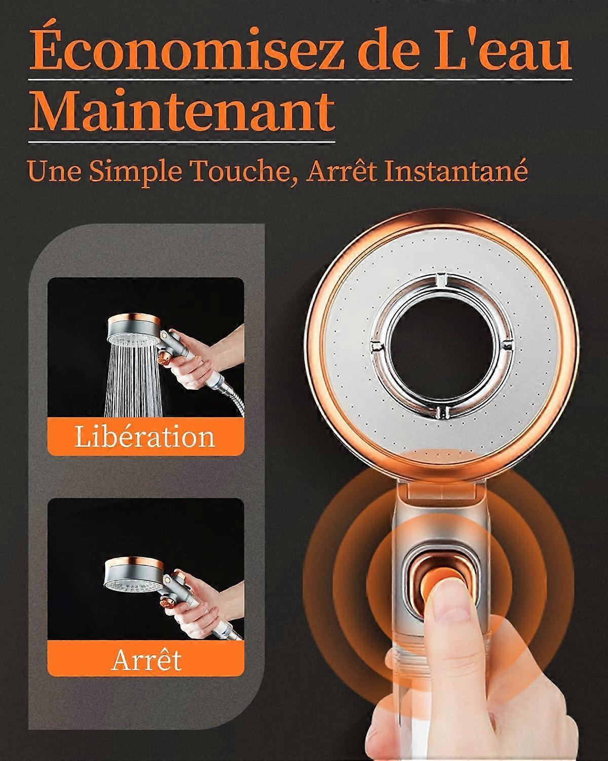 Water Saving Anti-Limescale Shower Head with Filter, 3 Modes SPA - Image 5
