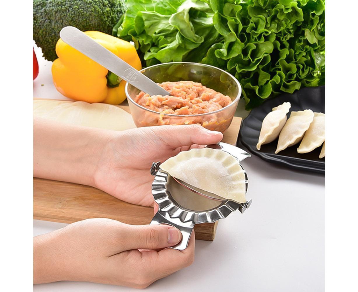 3Pcs Stainless Steel Dumpling Maker Slicer Stuffing Spoon Dough Presser Mould-L - Image 4
