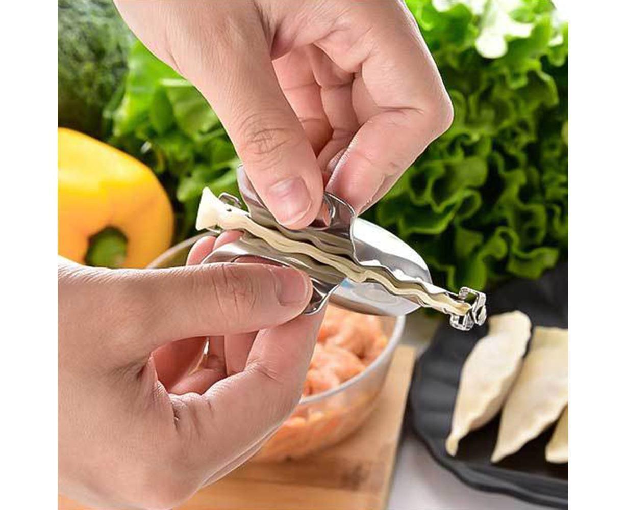3Pcs Stainless Steel Dumpling Maker Slicer Stuffing Spoon Dough Presser Mould-L - Image 5