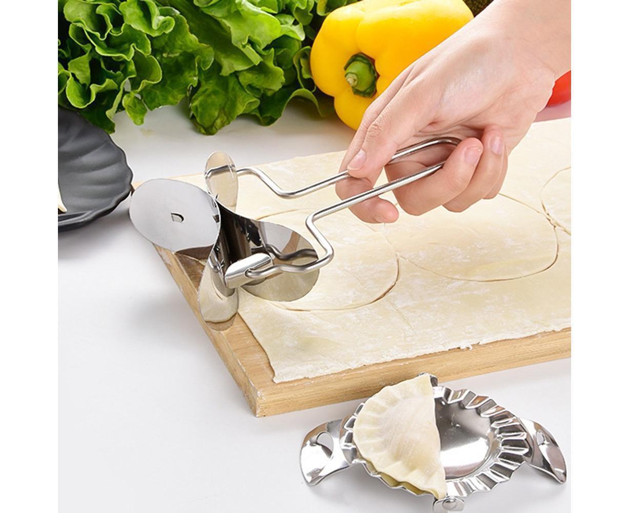 3Pcs Stainless Steel Dumpling Maker Slicer Stuffing Spoon Dough Presser Mould-L - Image 8