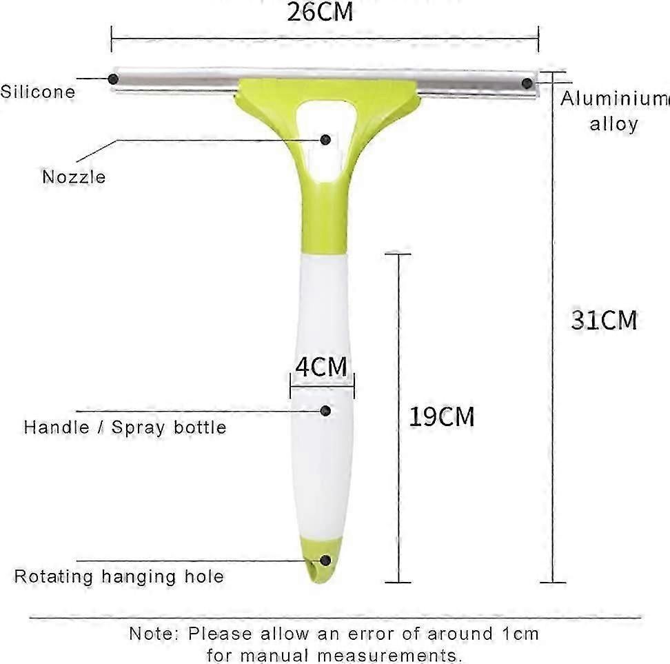 Silicone Shower Squeegee with Spray Bottle, Household Glass Cleaner - Image 2