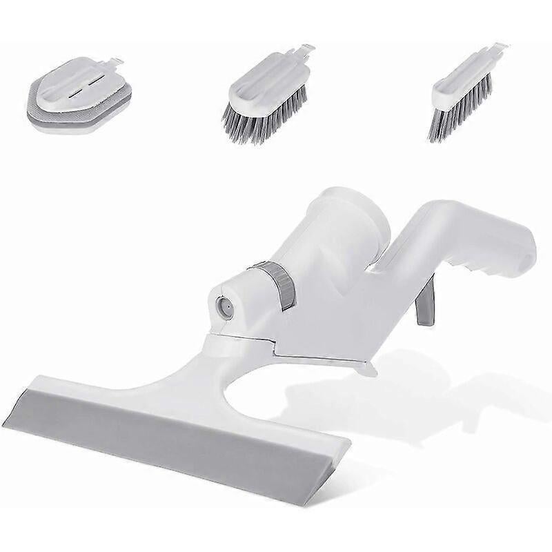 3-in-1 Floor & Glass Squeegee Brush, Bathroom Shower Cleaner with Heads - Image 1