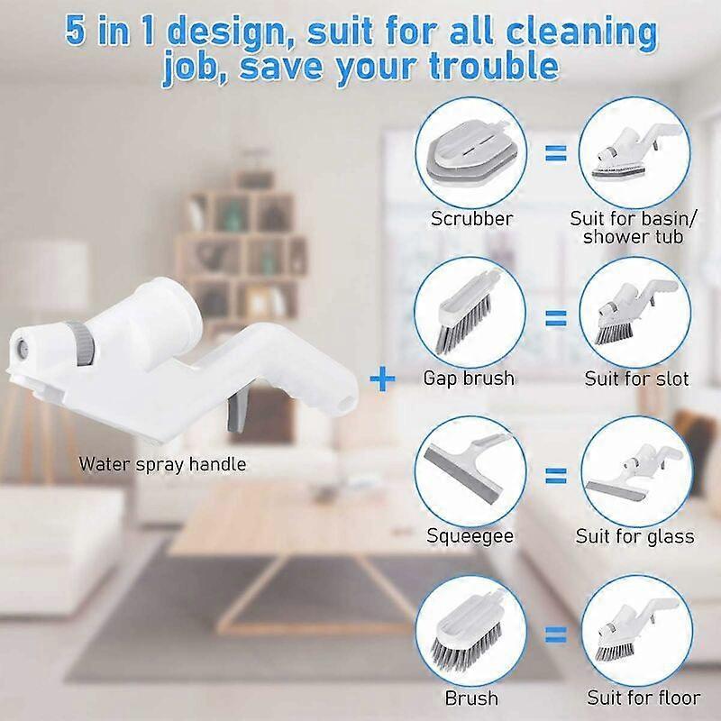 3-in-1 Floor & Glass Squeegee Brush, Bathroom Shower Cleaner with Heads - Image 3