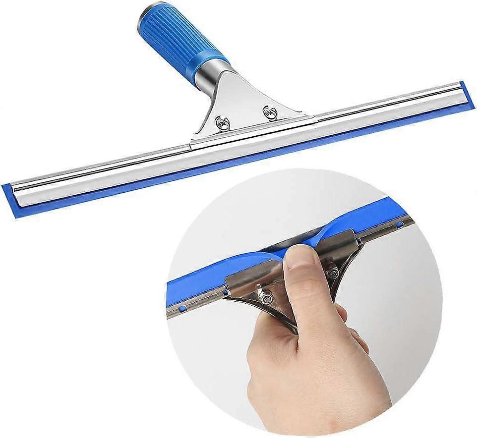 Window Cleaning Kit, Squeegee with Microfiber Cloth & Rubber Lip - Image 4