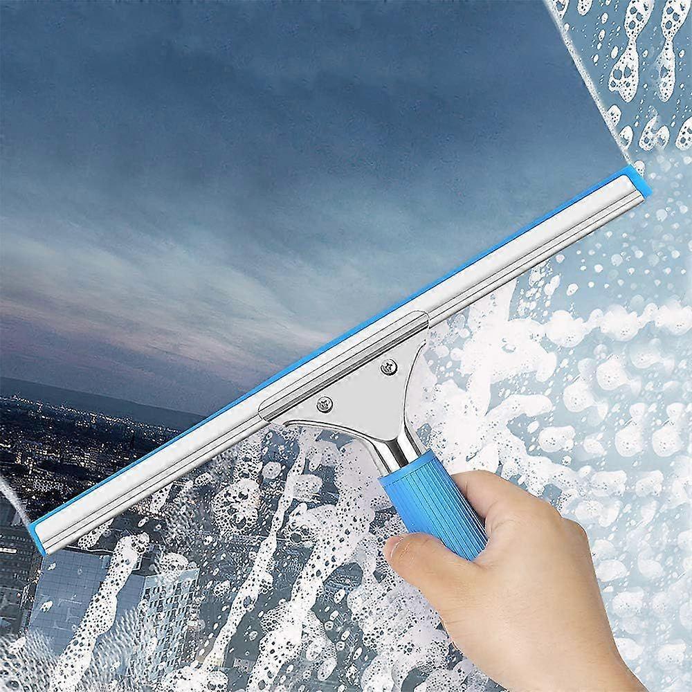 Window Cleaning Kit, Squeegee with Microfiber Cloth & Rubber Lip - Image 5