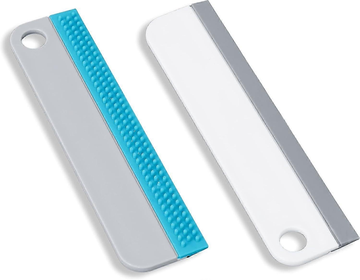 2x Window & Shower Squeegees, Silicone Glass Wiper Set for Mirrors - Image 1
