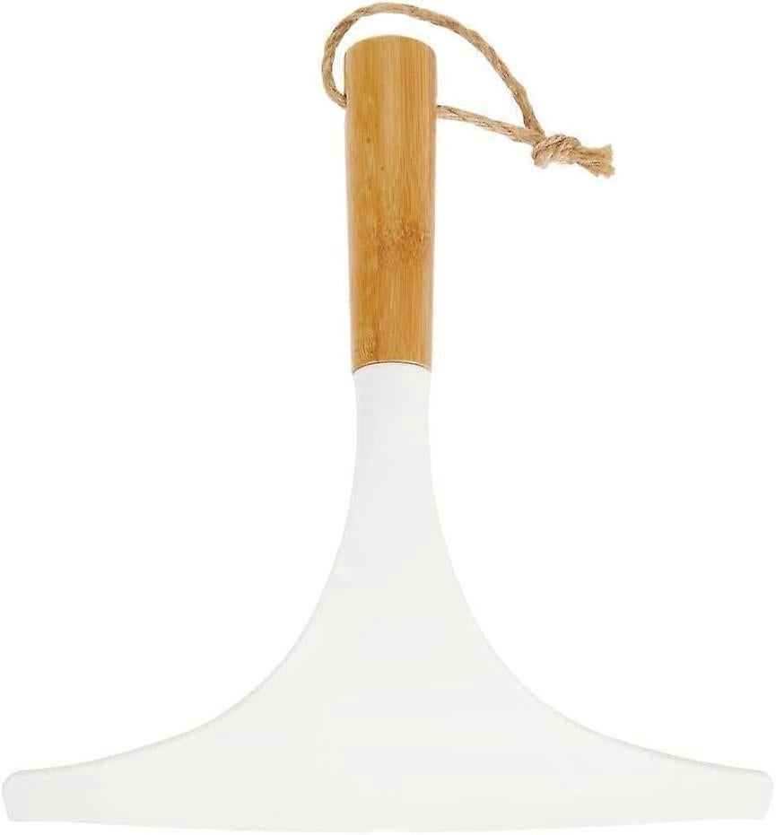 Set of 2 White/Natural Shower Squeegees with Hanging Ring for Glass/Window - Image 5