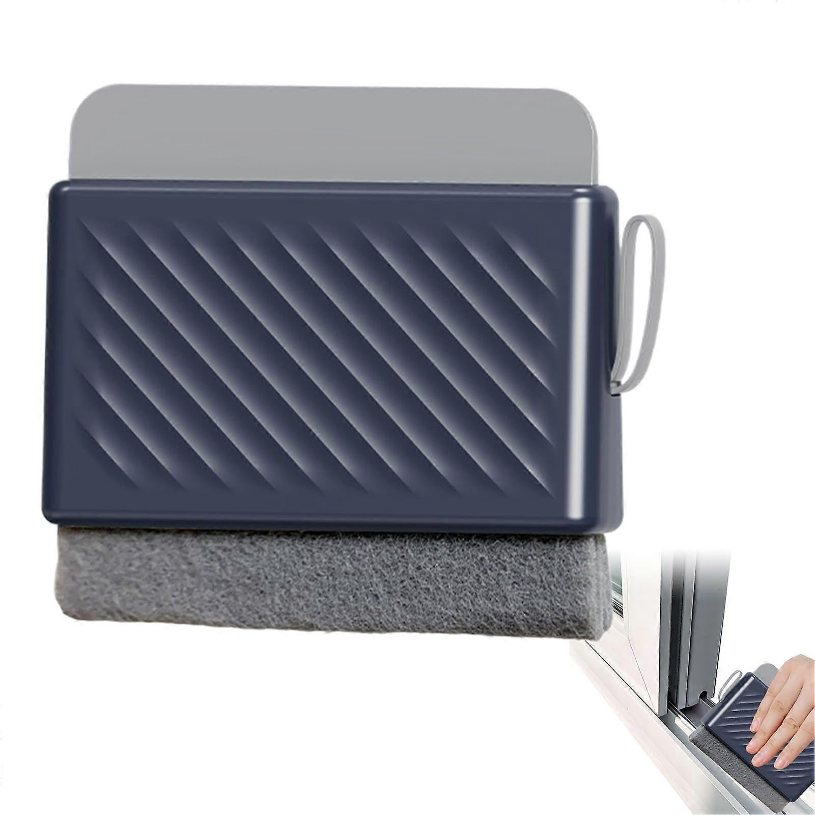 Multifunctional Window & Shower Squeegee with Grout Brush, Blue - Image 1