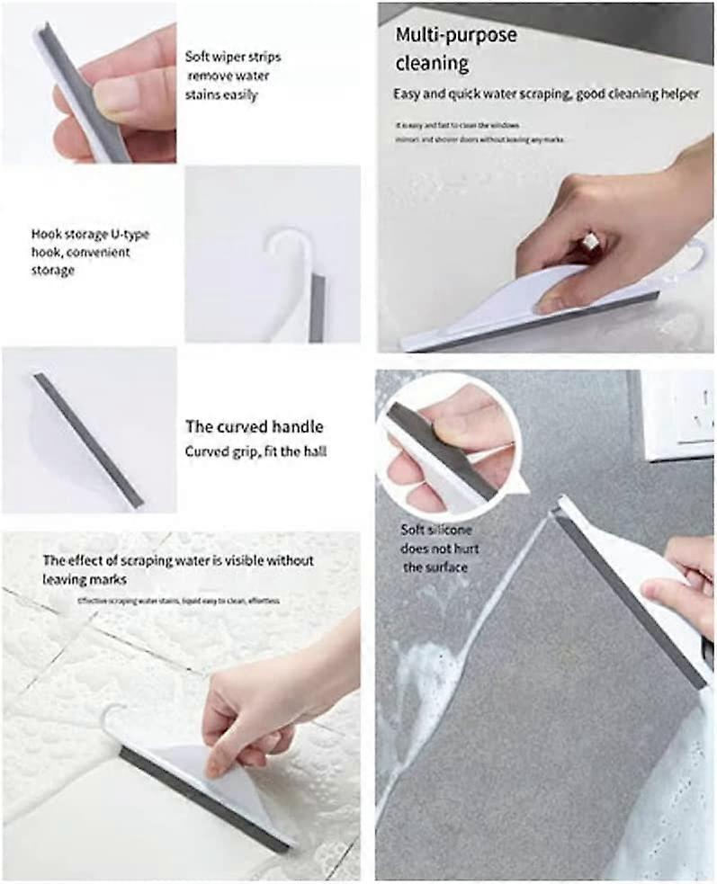 3pcs Silicone Shower Squeegee Set, Glass & Mirror Bathroom Cleaners - Image 5