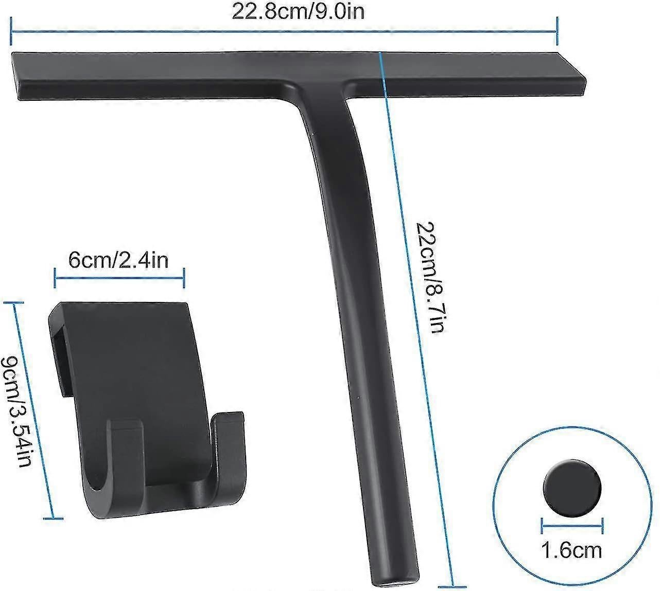 Silicone Shower Squeegee, Bathroom & Window Glass Cleaner - Image 2
