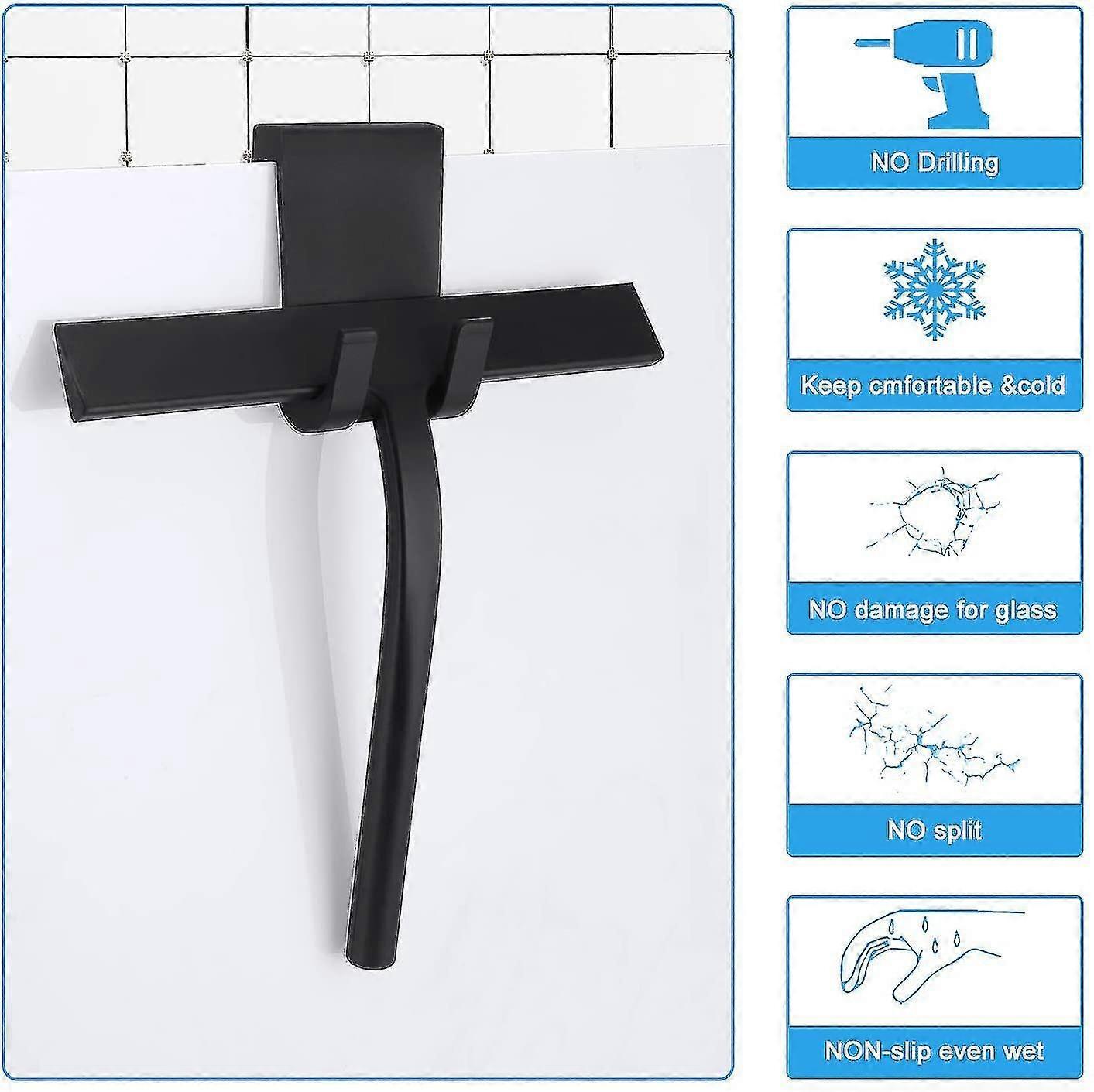 Silicone Shower Squeegee, Bathroom & Window Glass Cleaner - Image 4