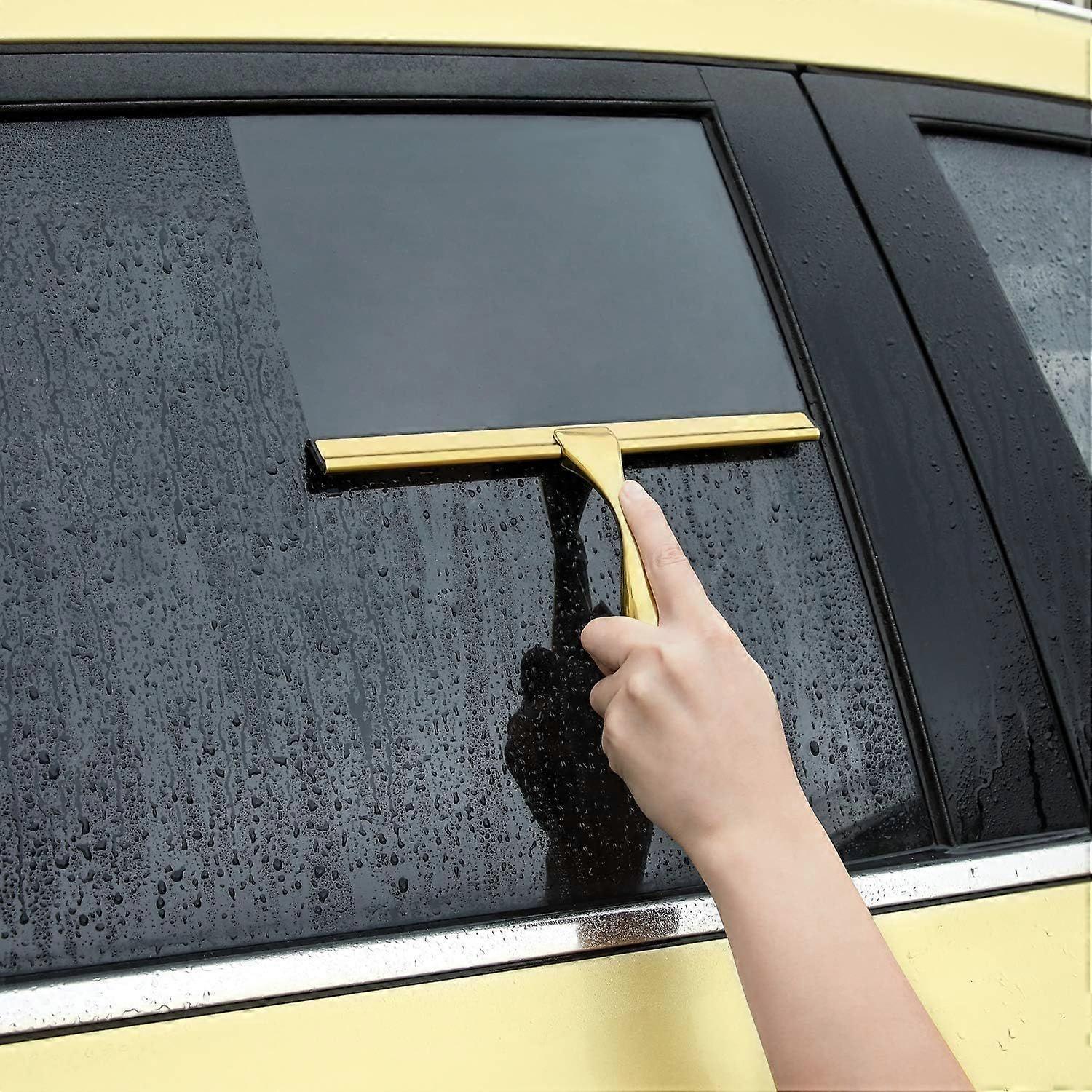 Stainless Steel & Silicone Shower Squeegee with Holder for Windows/Glass - Image 4