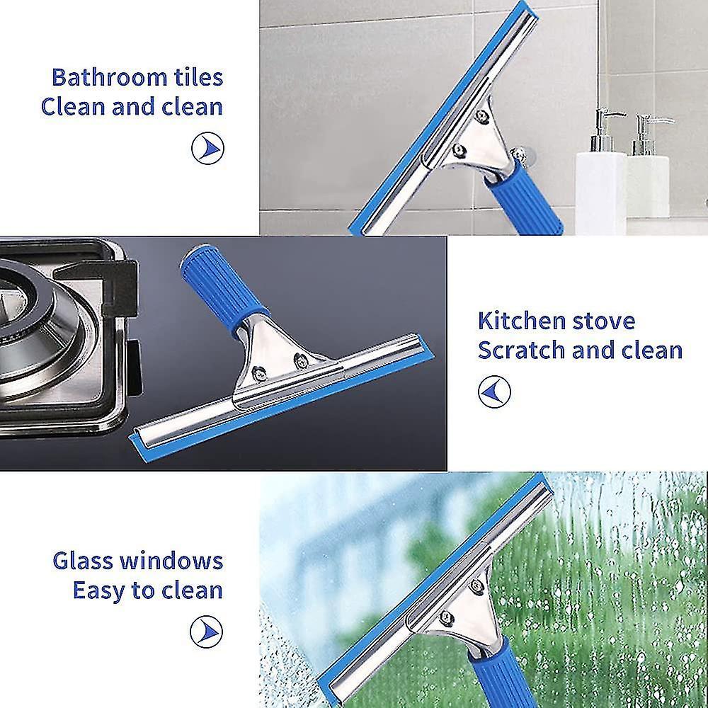 Professional Window Squeegee, Floor & Shower Cleaner with Handle - Image 5