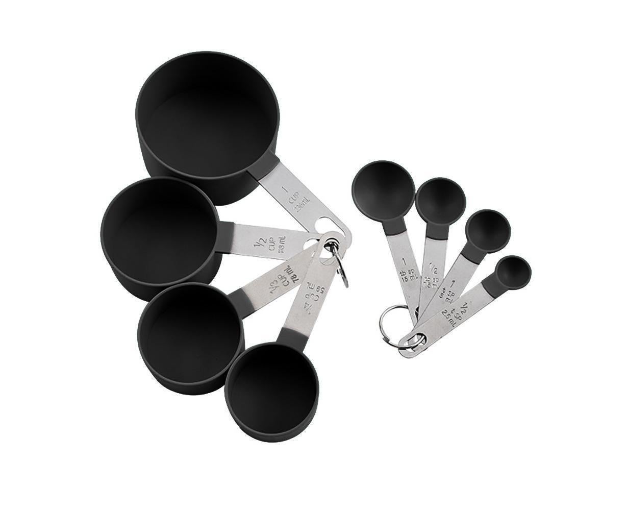 8Pcs/Set Stainless Steel Handle Measuring Spoons Baking Cooking Scale Scoop-Green - Image 5
