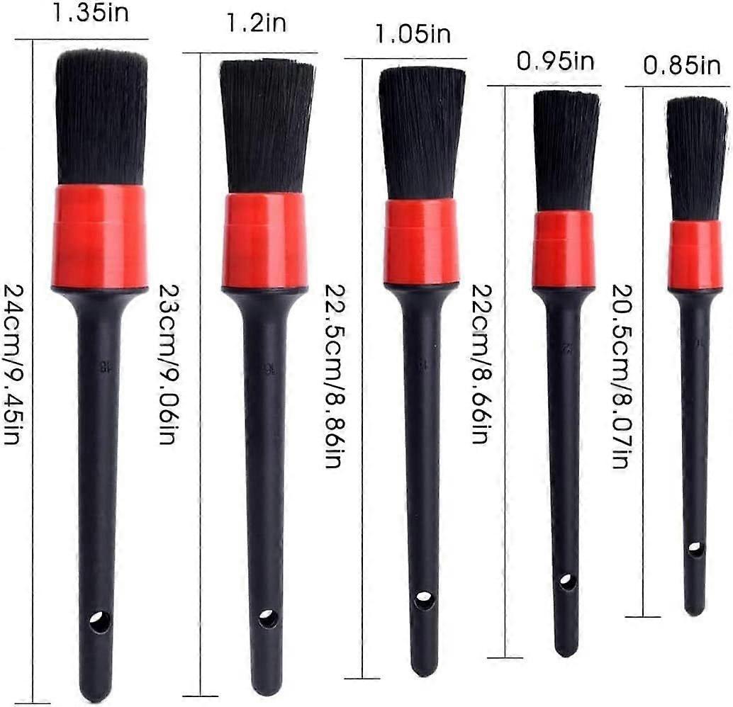 5pcs Car Detailing Cleaning Brush Set for Interior & Exterior - Image 2