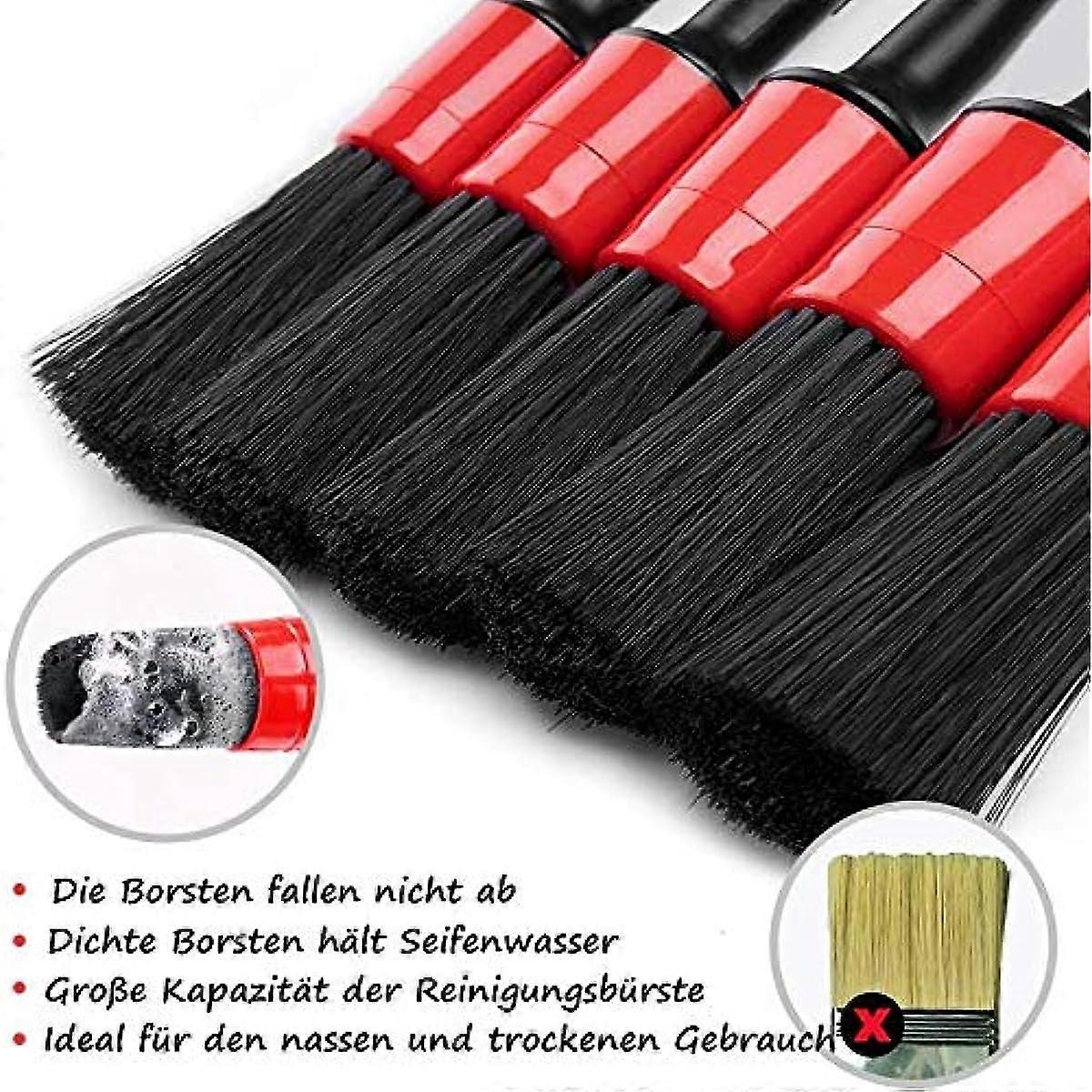 5pcs Car Detailing Cleaning Brush Set for Interior & Exterior - Image 4