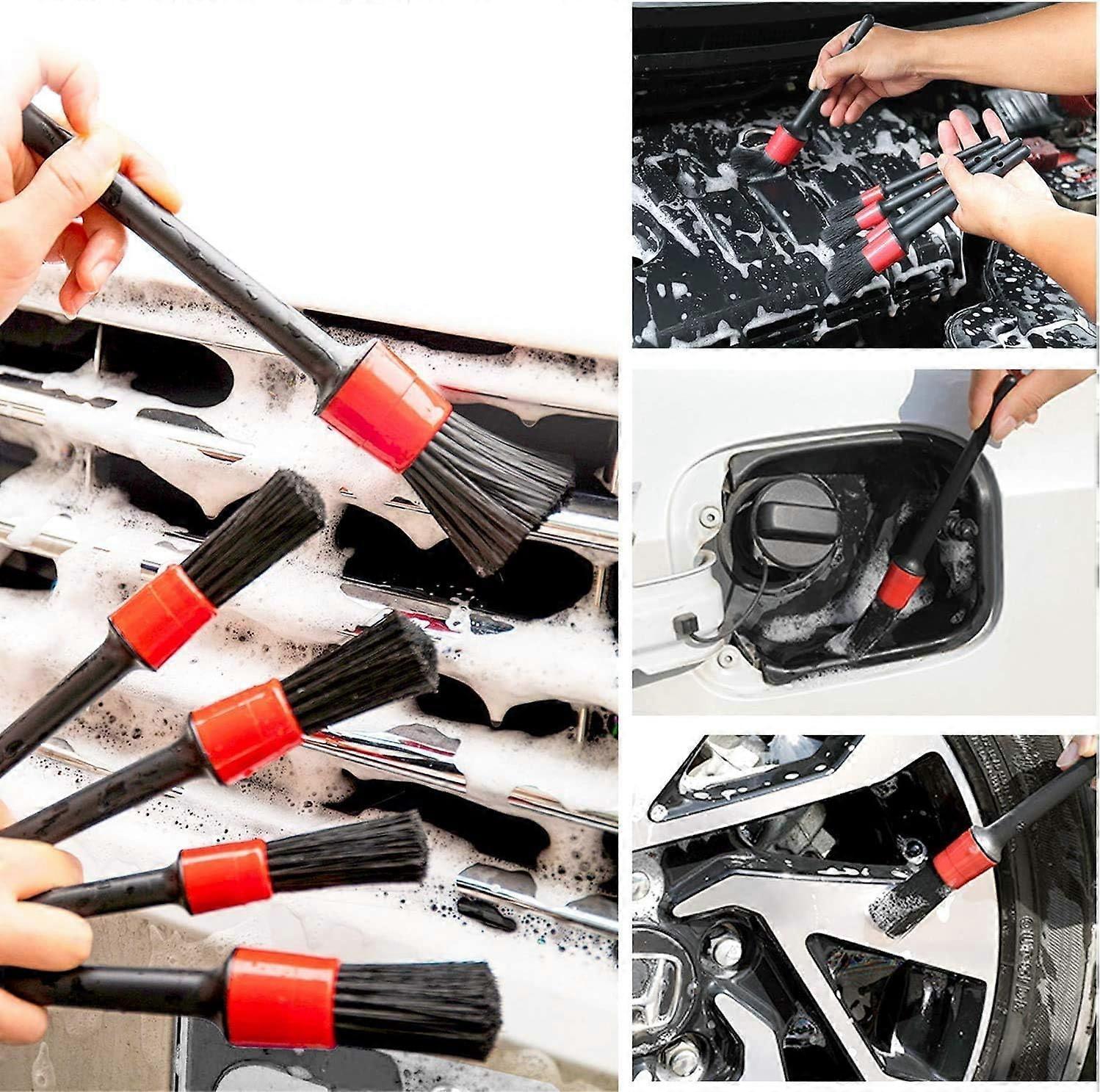 5pcs Car Detailing Cleaning Brush Set for Interior & Exterior - Image 5