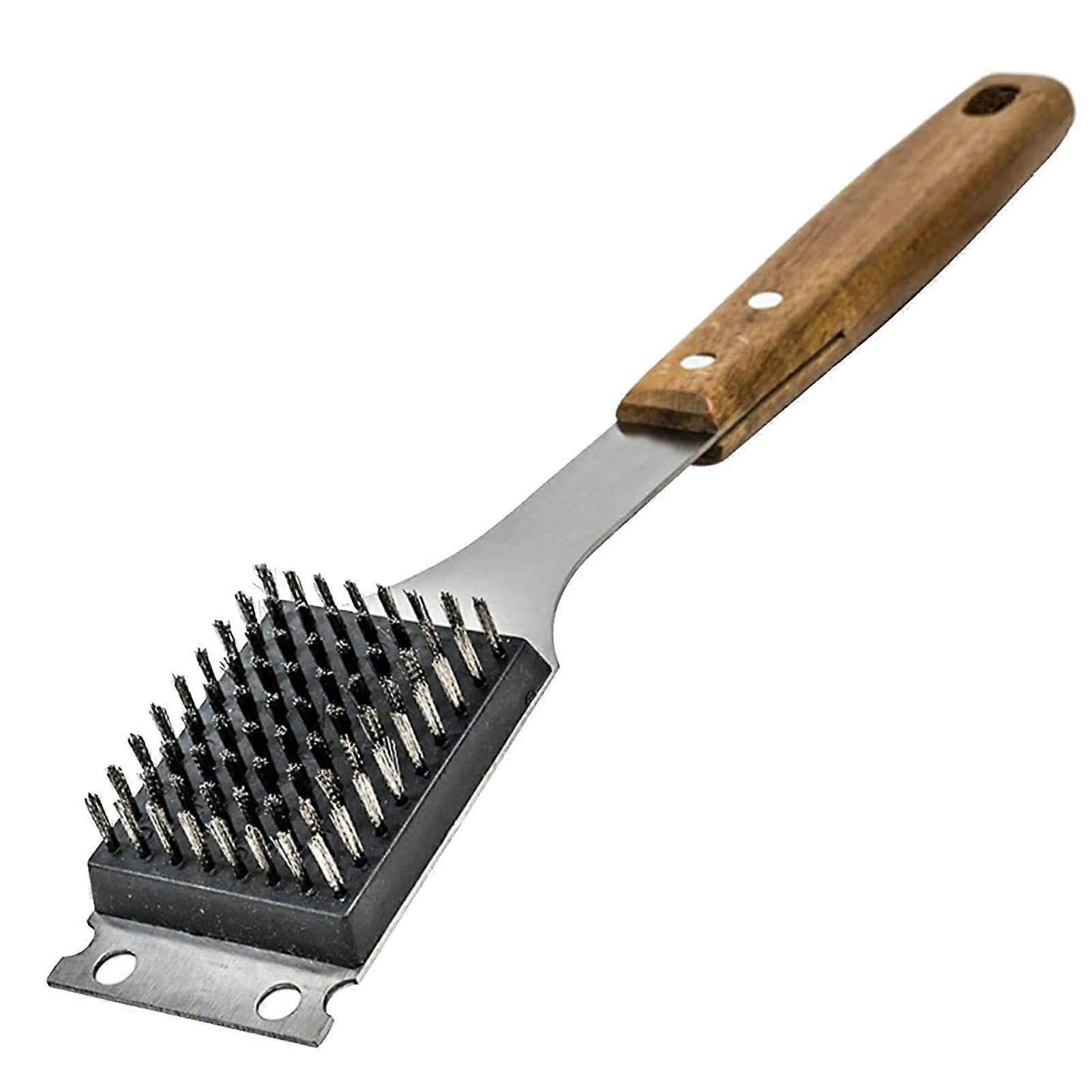 Triple Grill Cleaning Brush with Scraper, BBQ Tool - Image 1