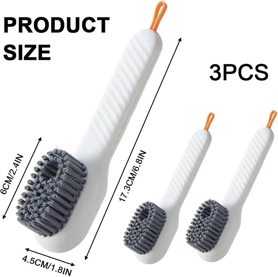 3pcs Soft Wool Household Cleaning Brushes, Multi-Use - Image 2