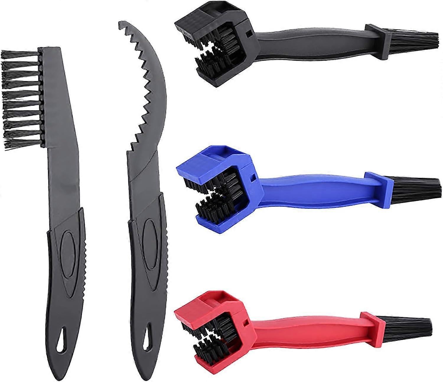 5pcs Motorcycle/Bike Chain Cleaning Brush Set for Maintenance - Image 1