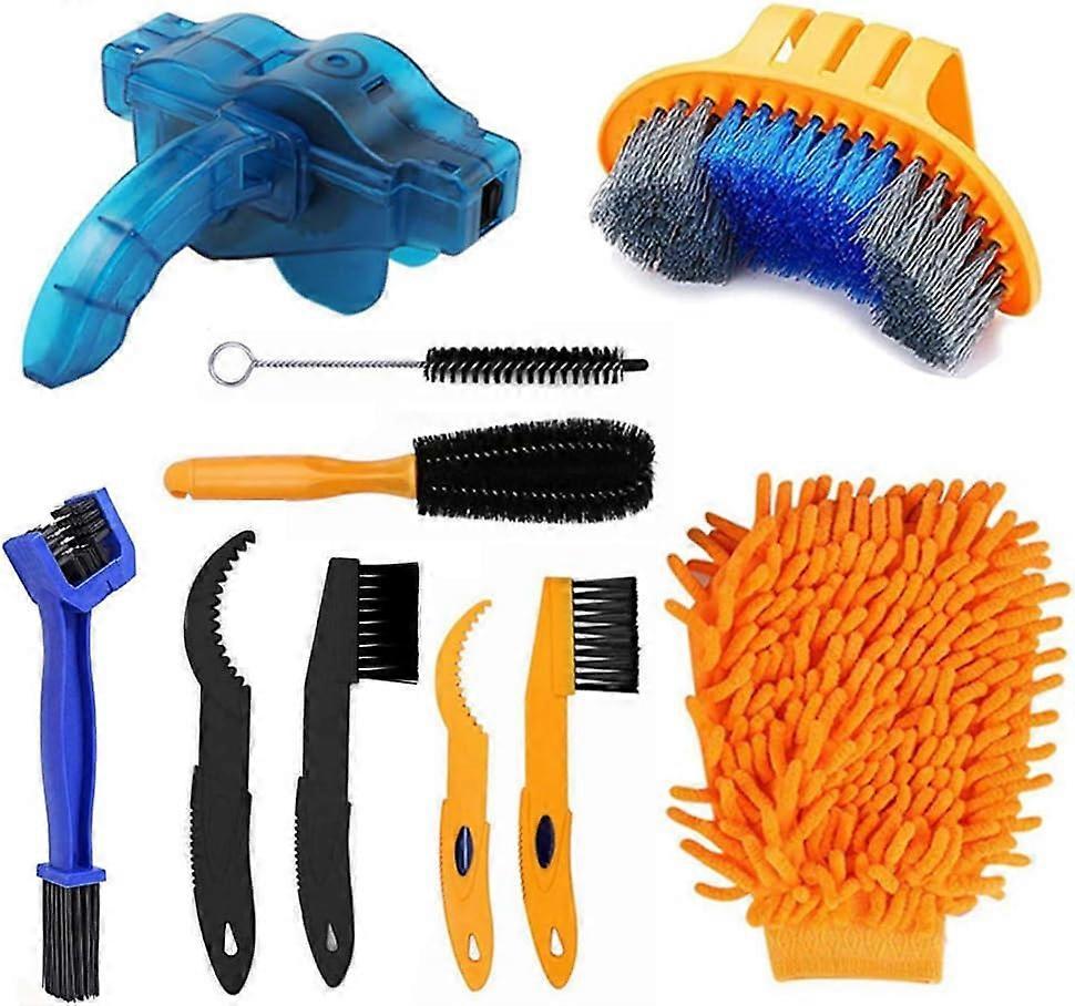 Bike Cleaning Brush Set, Chain & Wheel Maintenance Kit - Image 1