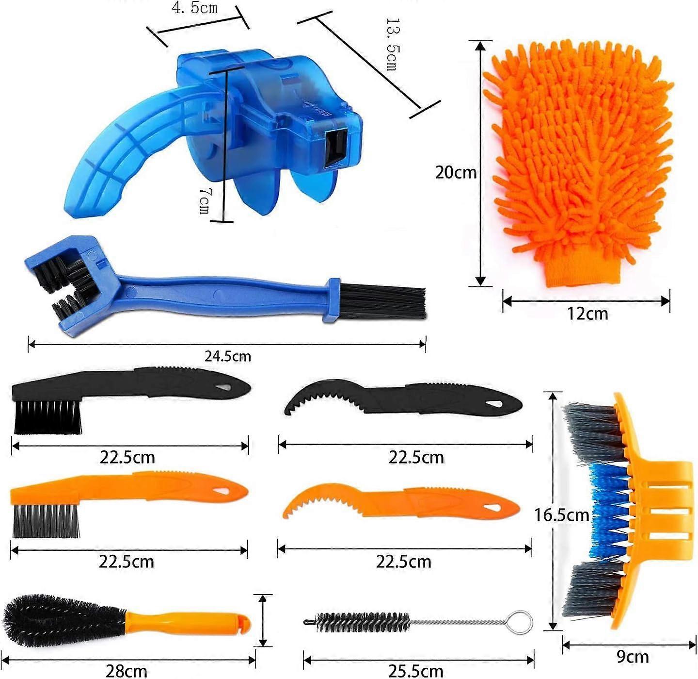 Bike Cleaning Brush Set, Chain & Wheel Maintenance Kit - Image 2