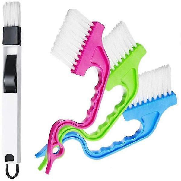 4pcs Bottle & Carafe Cleaning Brush Set with Silicone Scraper - Image 1