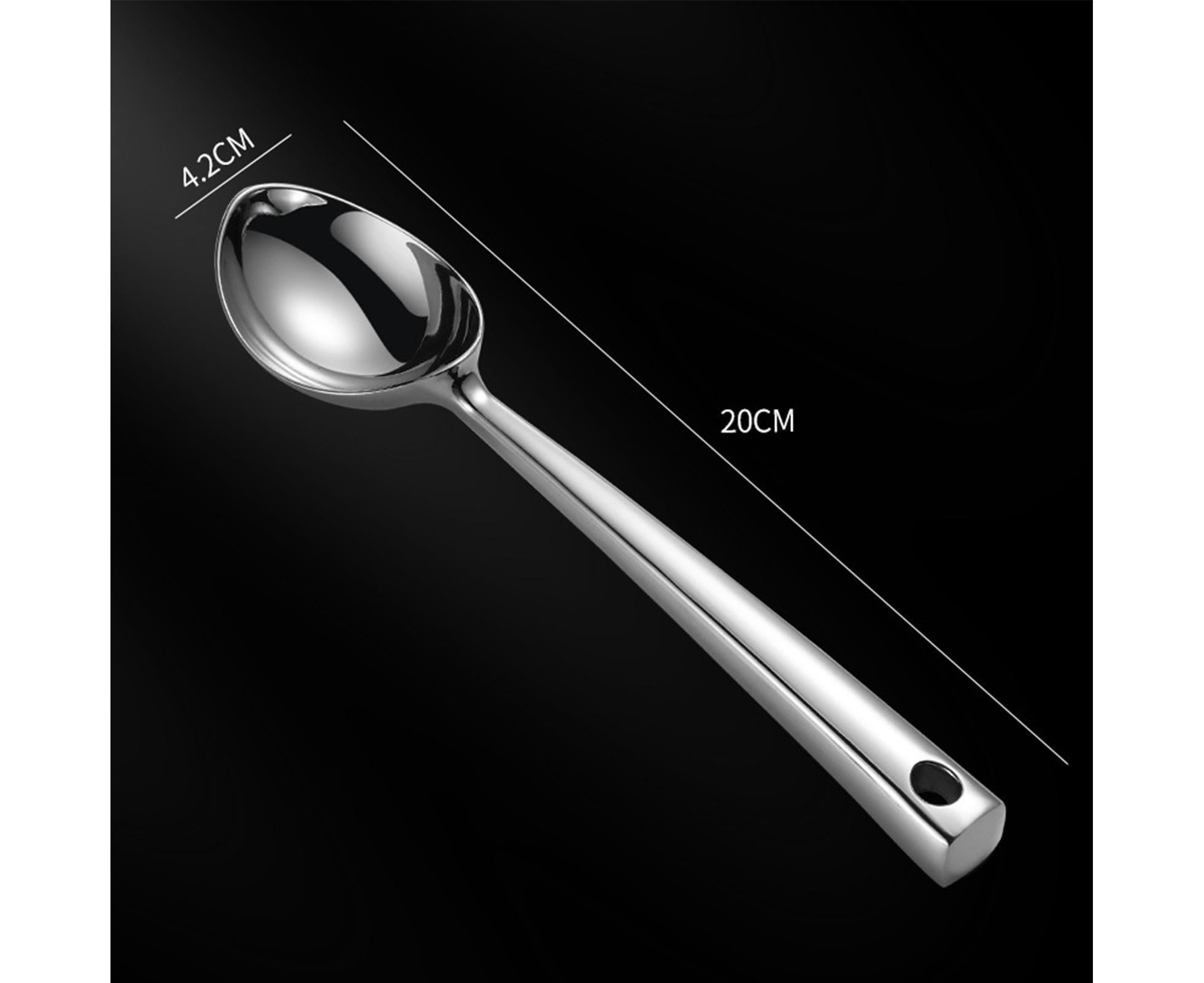 Ice Cream Scoop Anti-slid Stainless Steel Ice Cream Spoon-Home-Silver - Image 6