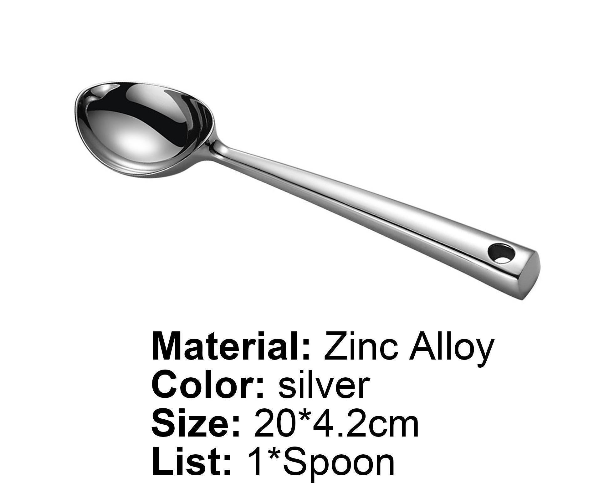 Ice Cream Scoop Anti-slid Stainless Steel Ice Cream Spoon-Home-Silver - Image 7