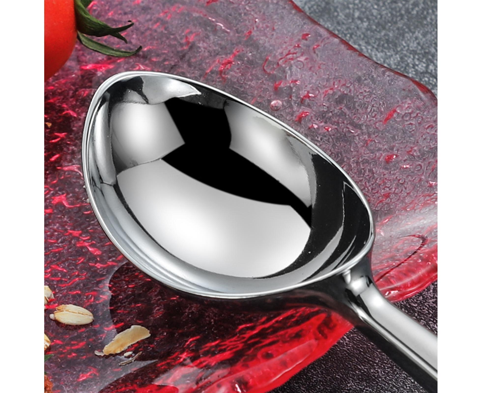 Ice Cream Scoop Anti-slid Stainless Steel Ice Cream Spoon-Home-Silver - Image 8