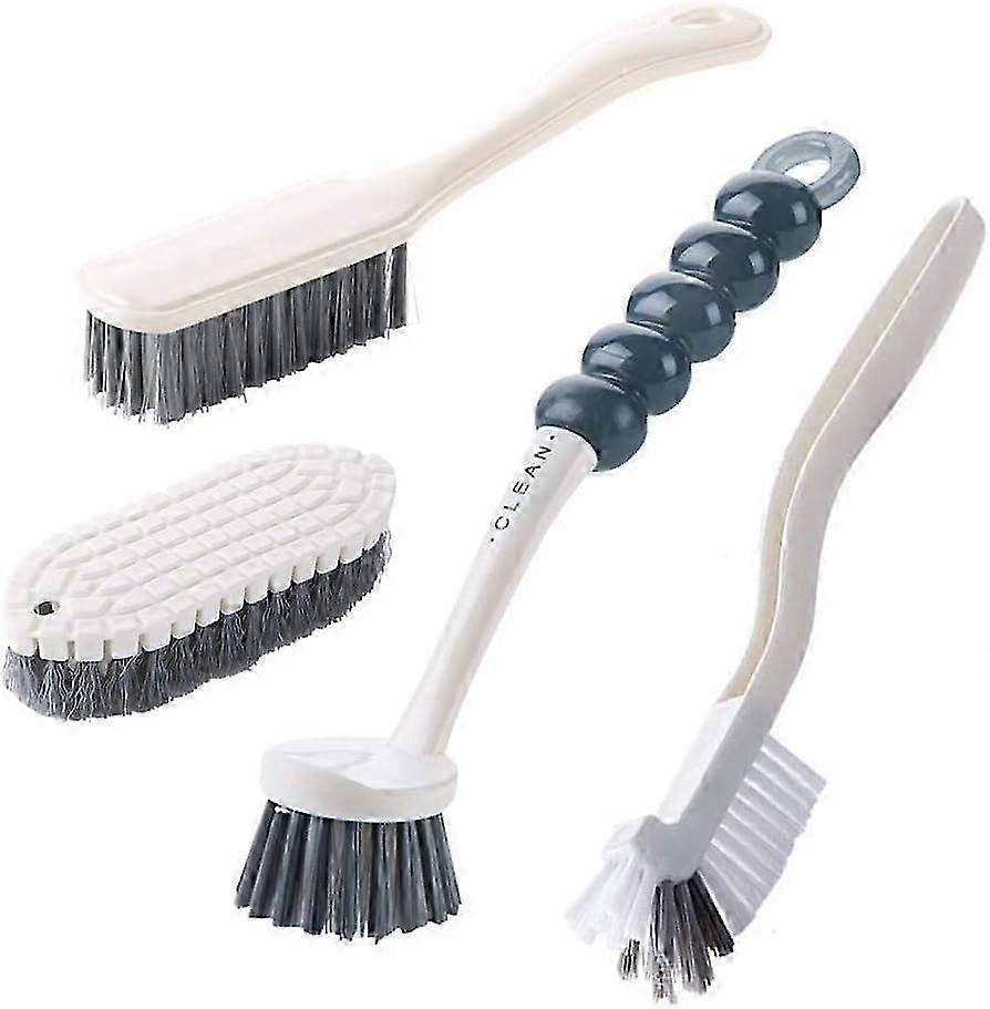 4pcs Cleaning Brush Set for Dish, Kitchen, Bathroom & Shoes - Image 1