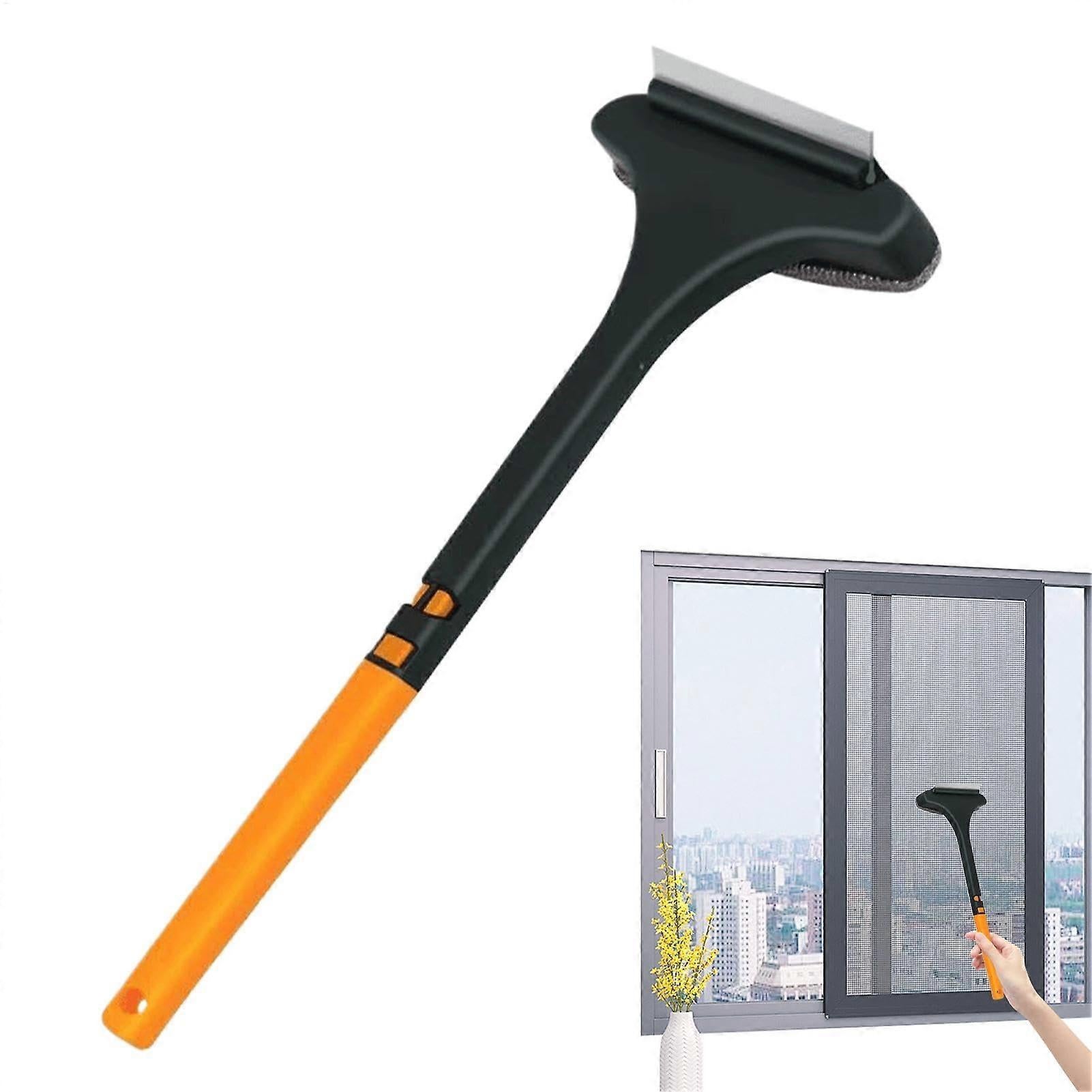 2-in-1 Window Screen Cleaning Brush, Mesh & Glass Scrubber - Image 1