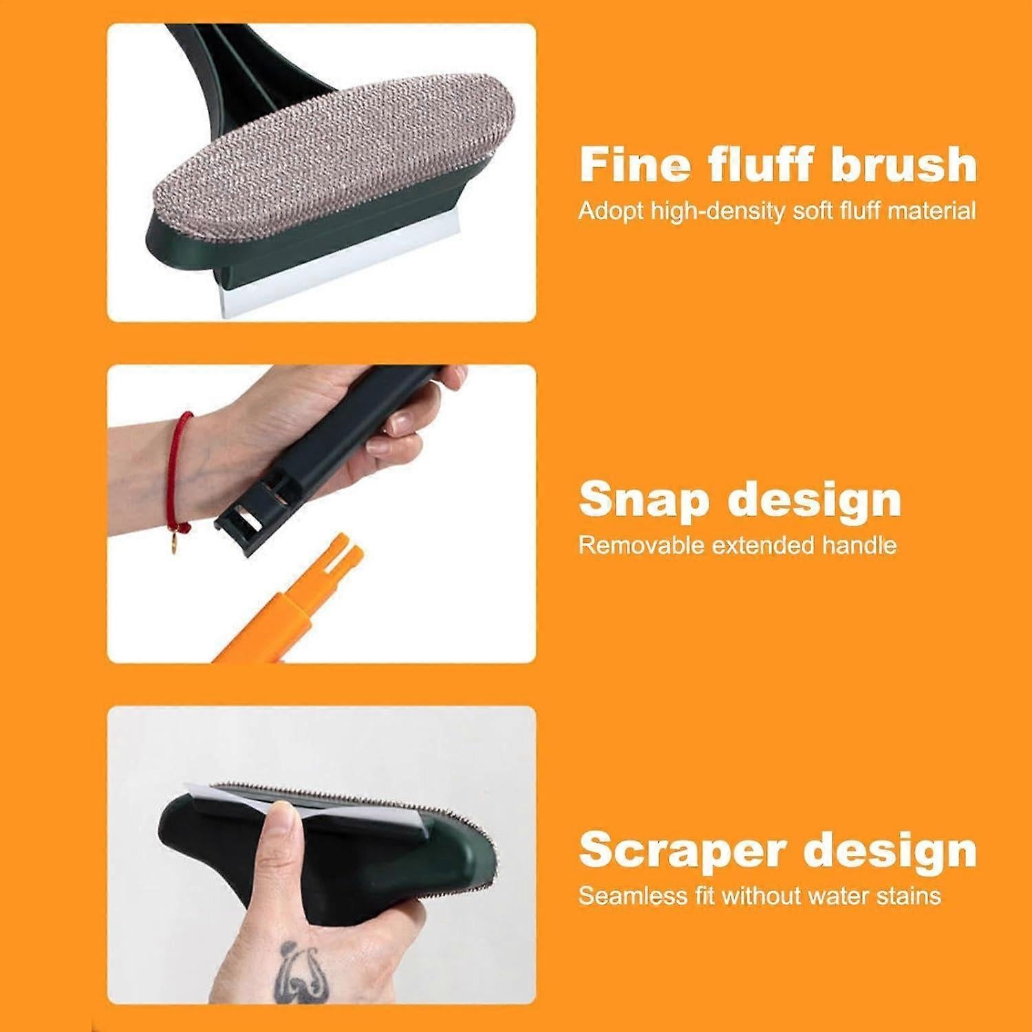 2-in-1 Window Screen Cleaning Brush, Mesh & Glass Scrubber - Image 4