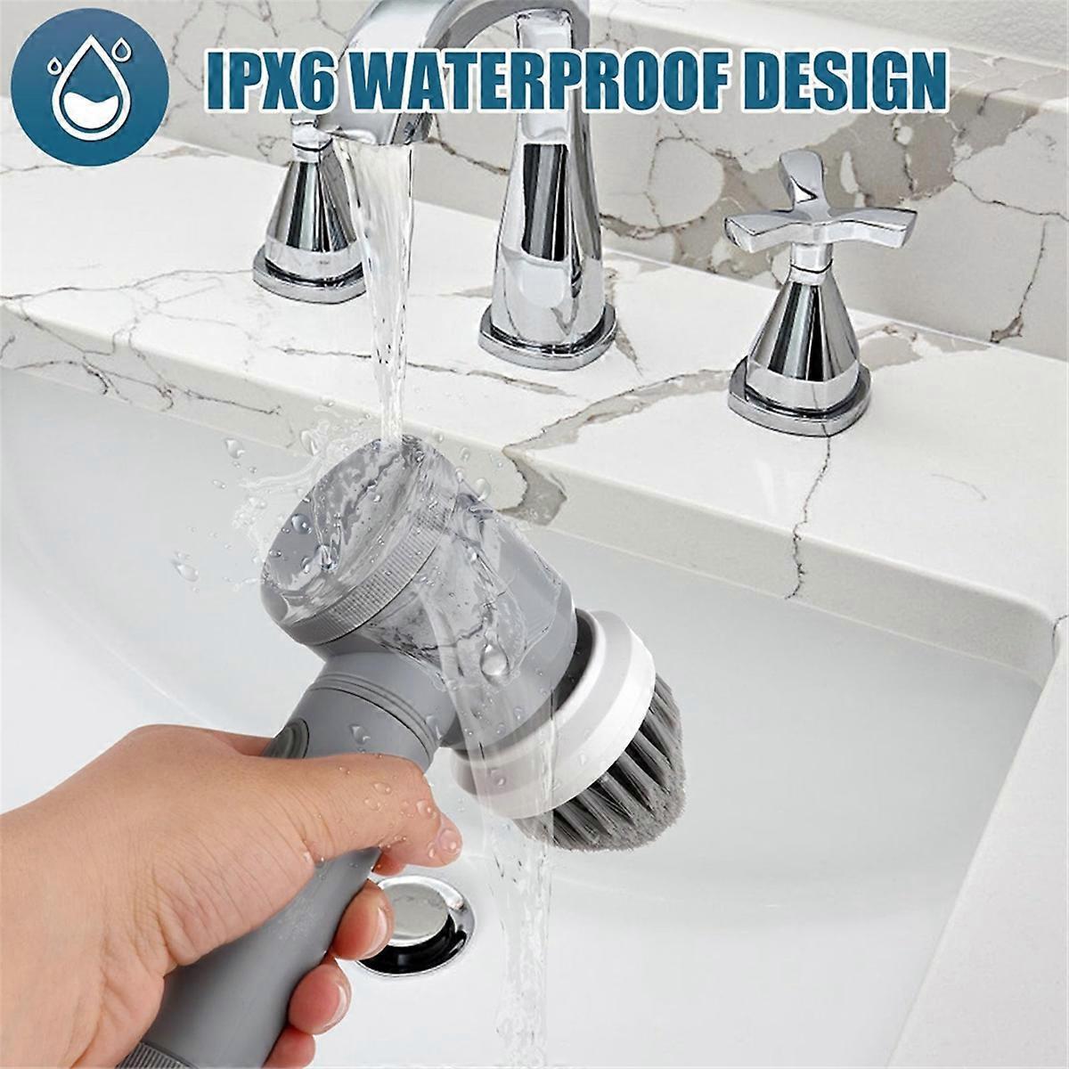 Electric Cleaning Brush with 6 Attachments, Rechargeable Scrubber - Image 3