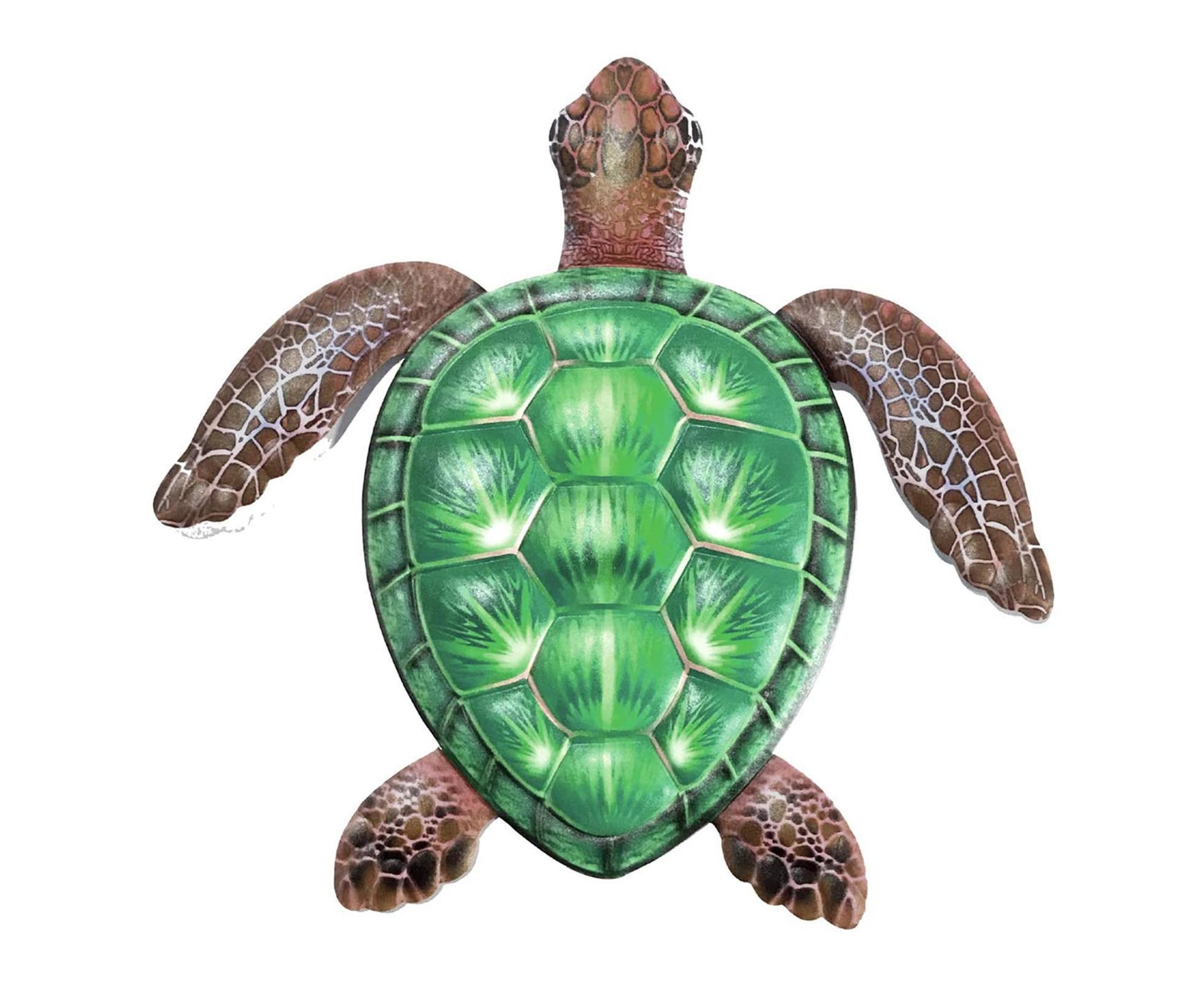 Art Pendant Exquisite Decorative Lifelike Turtle Wall Hanging Sculpture Ornament for Outdoor-Green - Image 1
