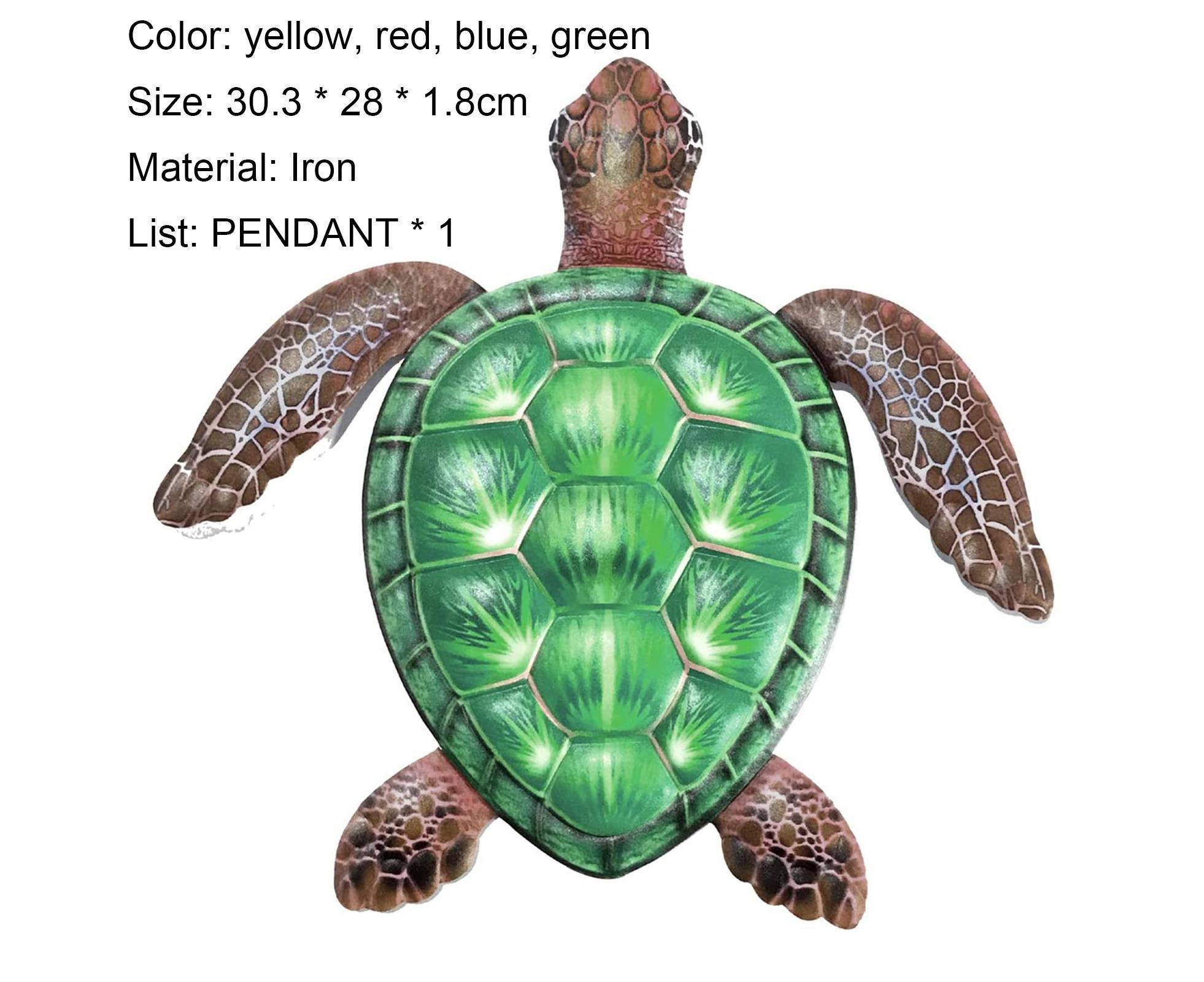 Art Pendant Exquisite Decorative Lifelike Turtle Wall Hanging Sculpture Ornament for Outdoor-Green - Image 2