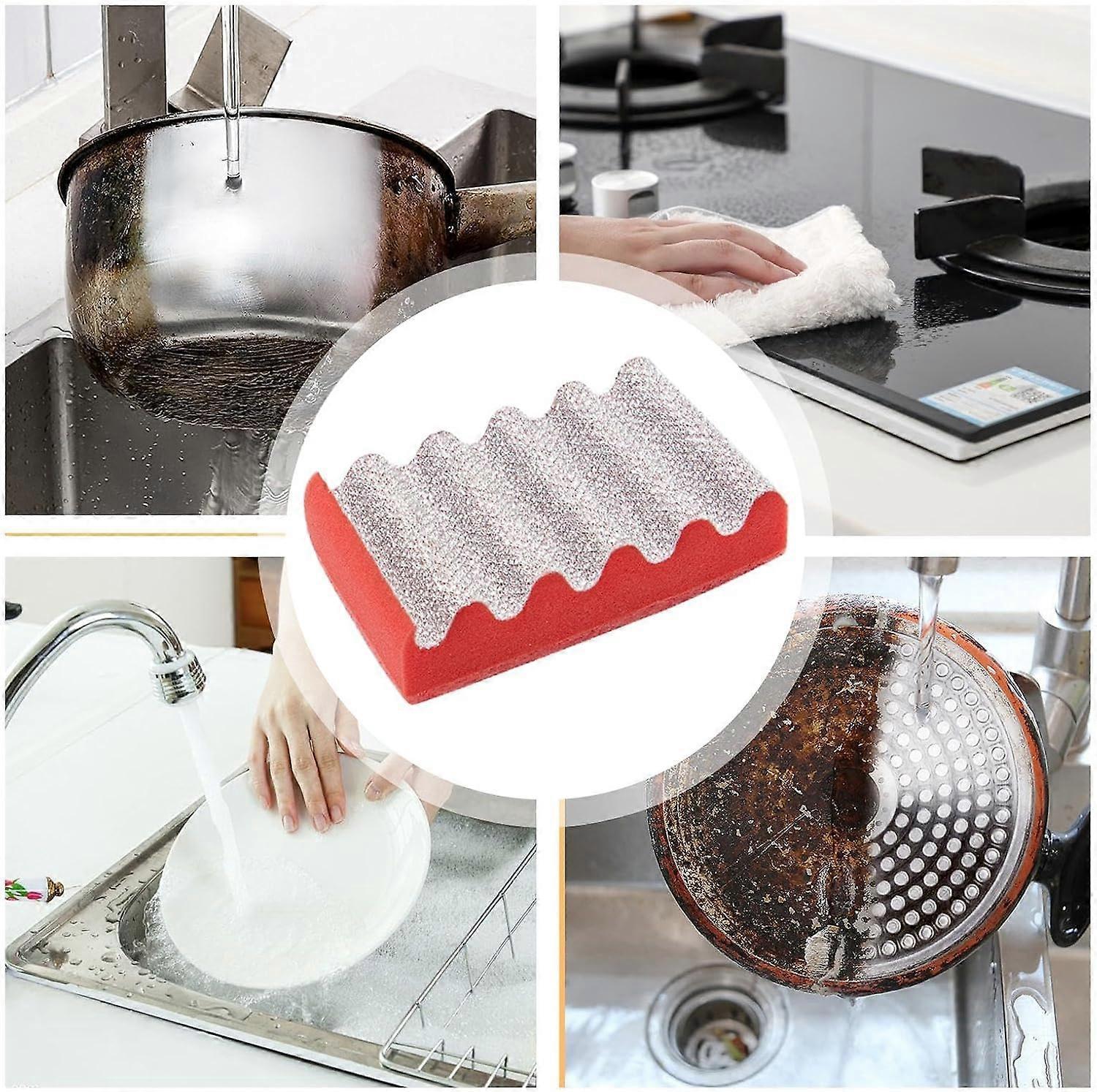 Grill & Pan Cleaning Brush with Scouring Pad, Kitchen Cleaner - Image 3