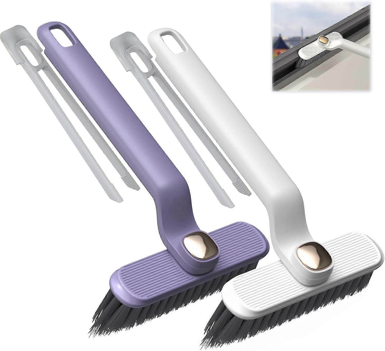 Rotating Crevice Cleaning Brush for Windows & Bathroom Gaps - Image 1