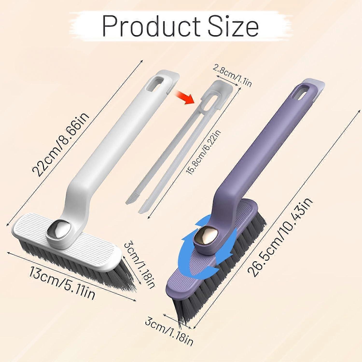 Rotating Crevice Cleaning Brush for Windows & Bathroom Gaps - Image 2
