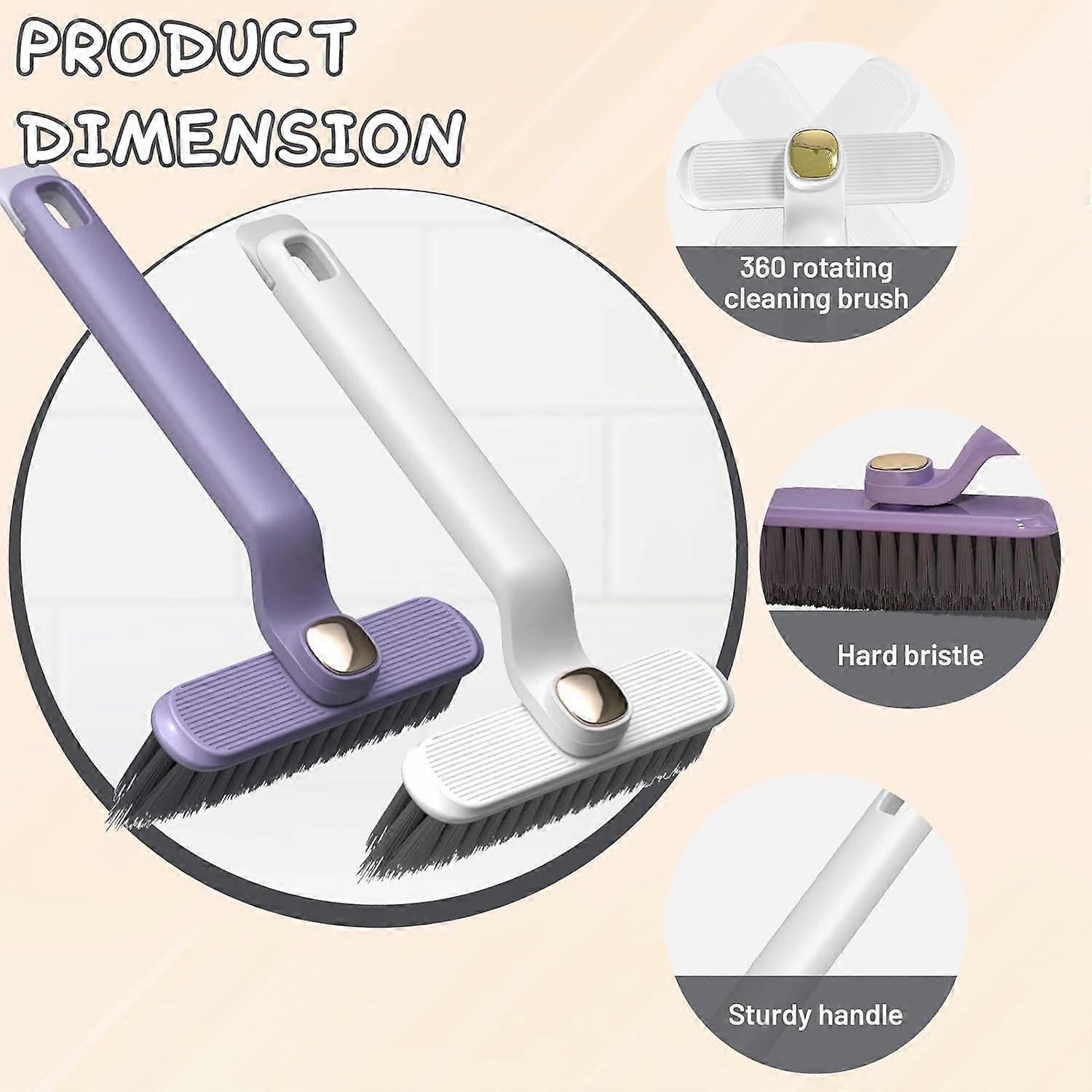 Rotating Crevice Cleaning Brush for Windows & Bathroom Gaps - Image 3