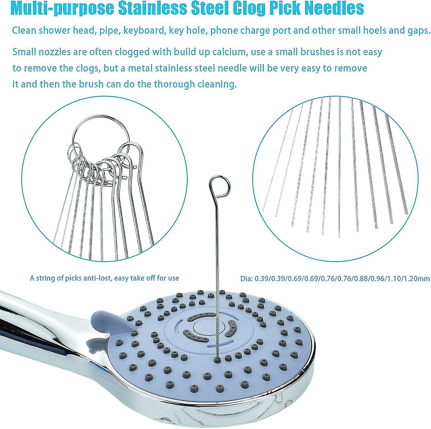Shower Head Cleaning Brush Kit, Anti-Clog Small Crevice Brushes - Image 2