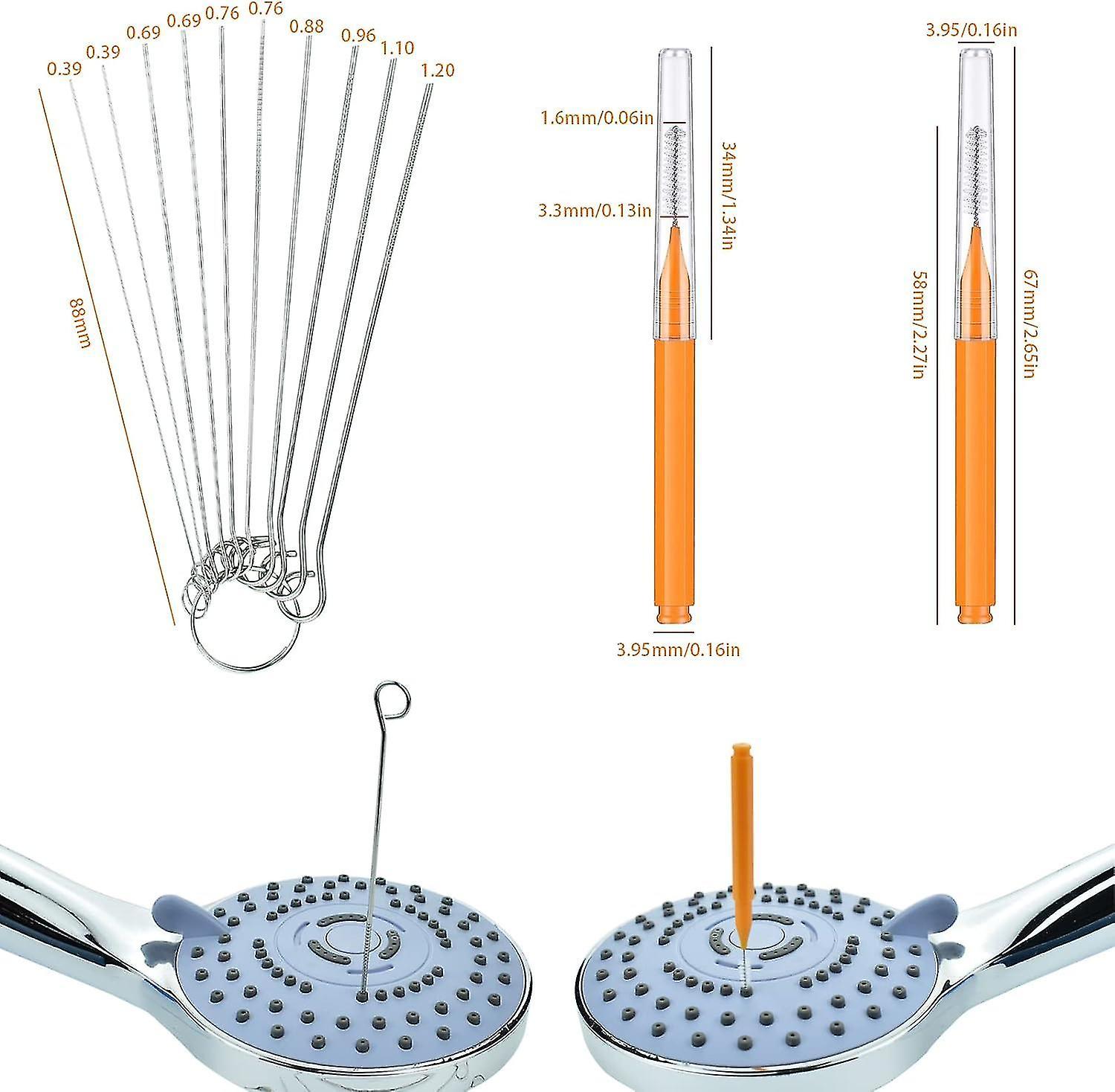 Shower Head Cleaning Brush Kit, Anti-Clog Small Crevice Brushes - Image 4