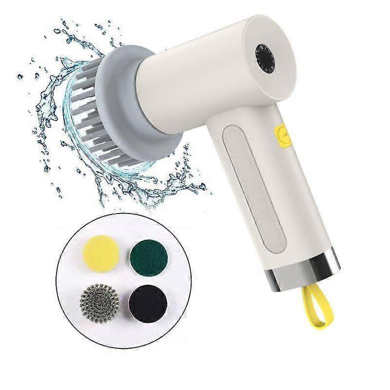 Electric Cleaning Brush with 4 Heads, 2 Modes Rotating Scrubber - Image 1