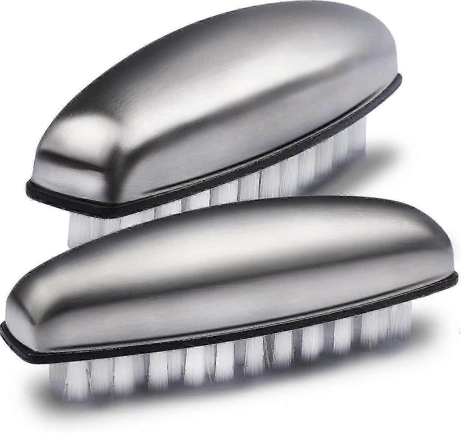 2pcs Fingernail Bristle Cleaning Brushes, Hand Massage Scrub - Image 1