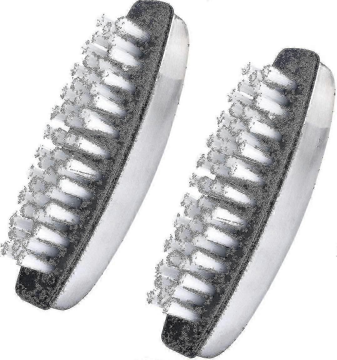 2pcs Fingernail Bristle Cleaning Brushes, Hand Massage Scrub - Image 2