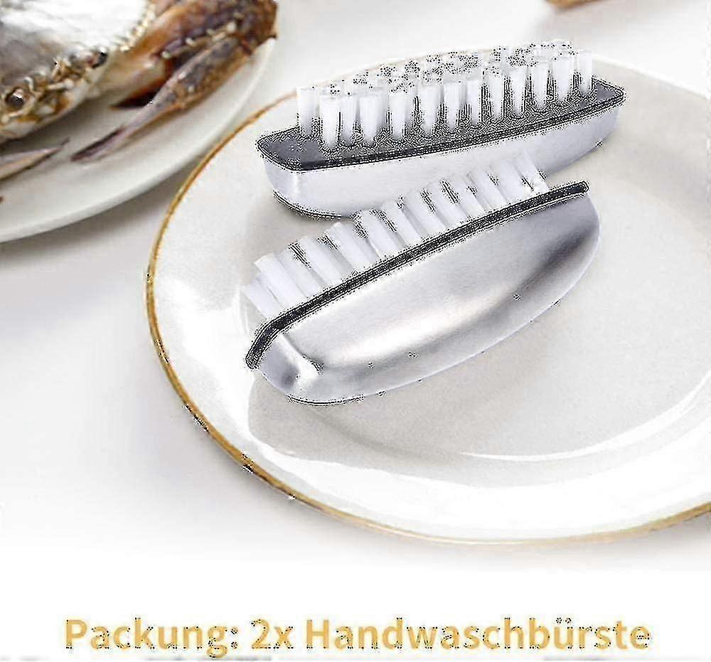 2pcs Fingernail Bristle Cleaning Brushes, Hand Massage Scrub - Image 3