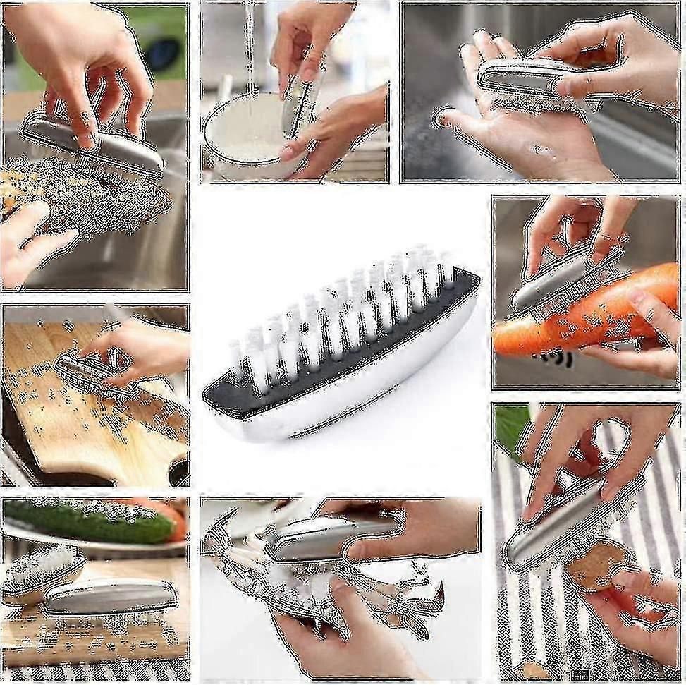 2pcs Fingernail Bristle Cleaning Brushes, Hand Massage Scrub - Image 4