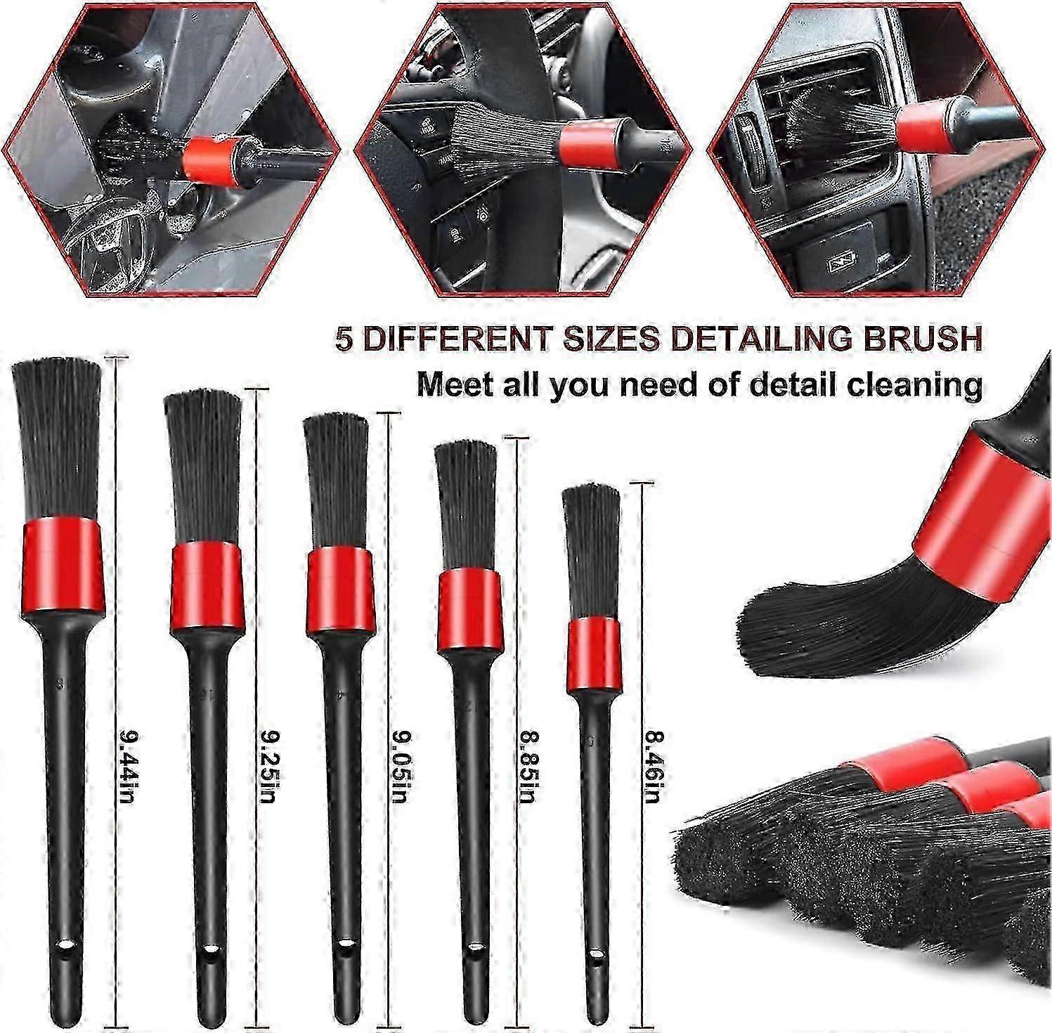 18pcs Car Cleaning Brush Kit, Auto Detailing & Drill Brushes - Image 2