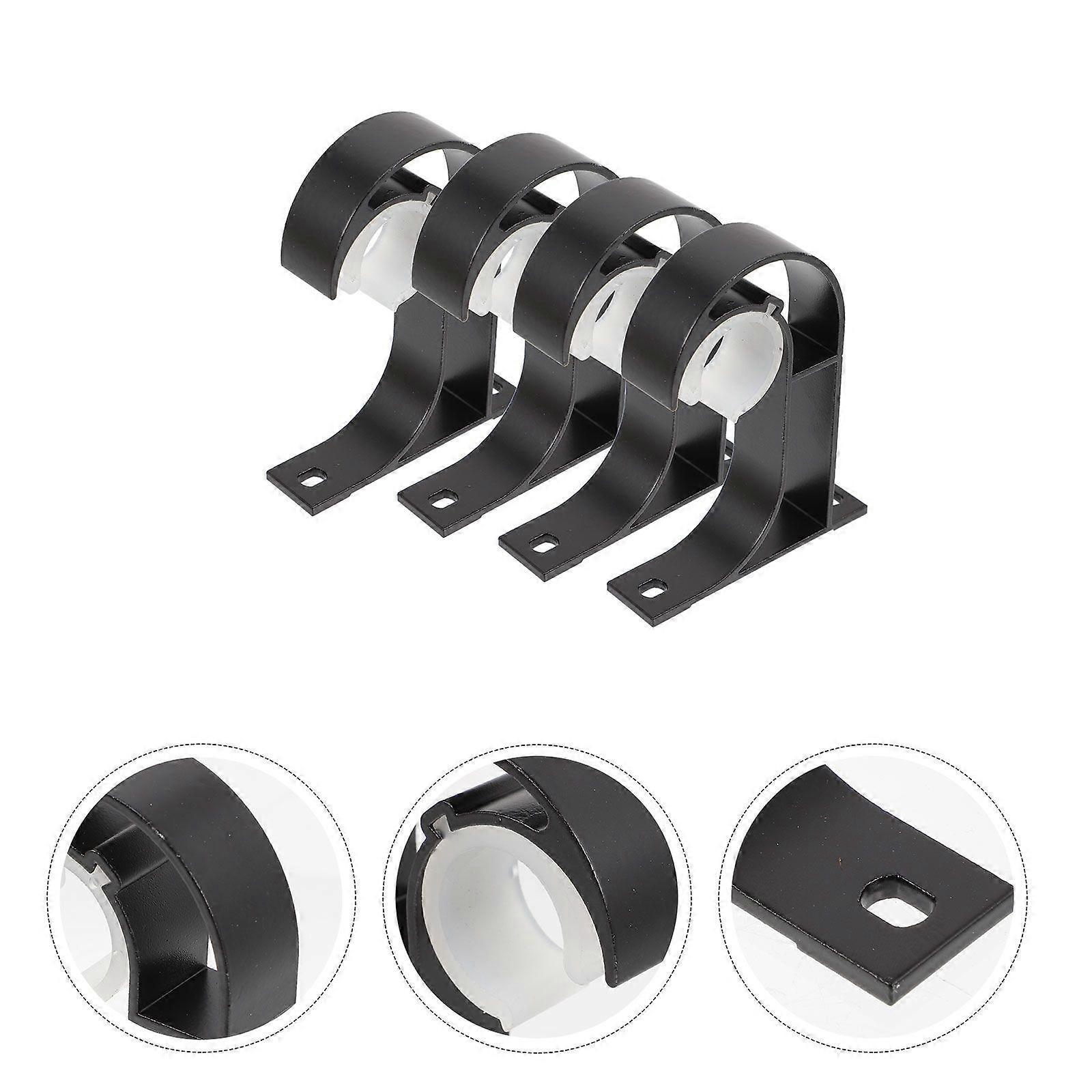 4pcs Curtain Rod Brackets, Heavy-Duty Curtain Rod Holders & Hooks - Image 2